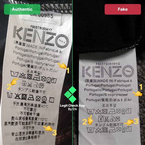 kenzo tiger washing tags